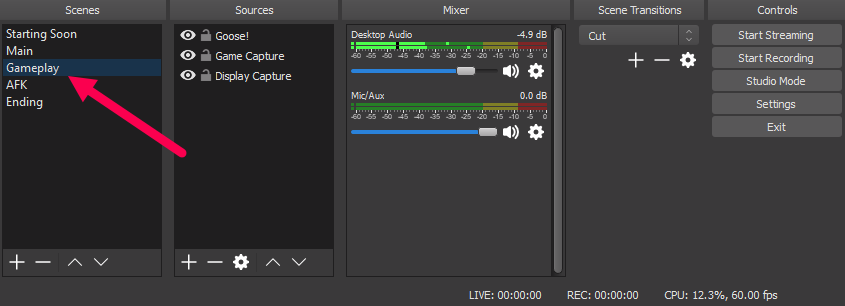 simple scene switcher obs studio