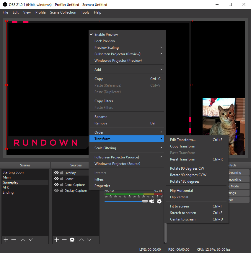 how to add overlay in obs