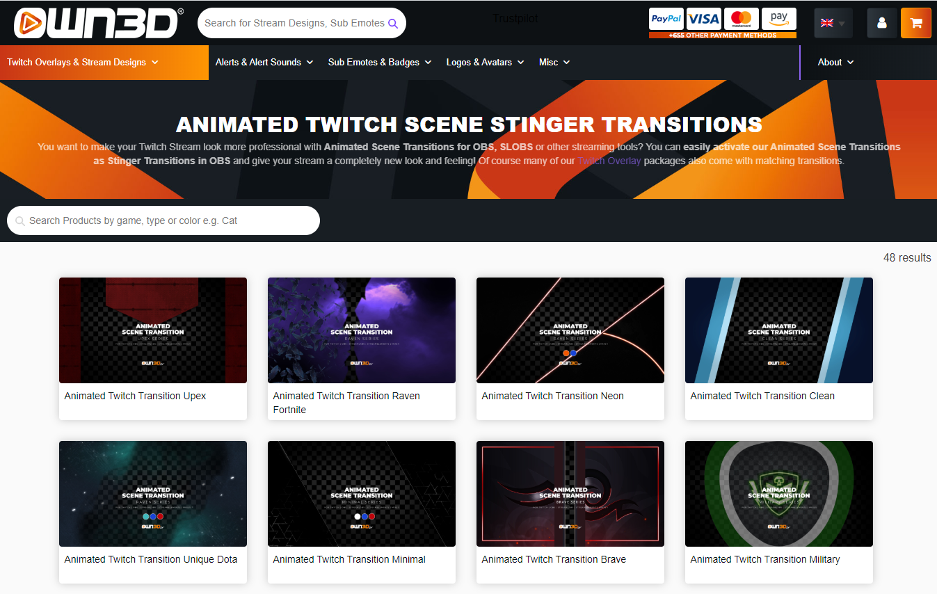 Animated Twitch Stinger Transition Cyber Y2K (Instant Download) 