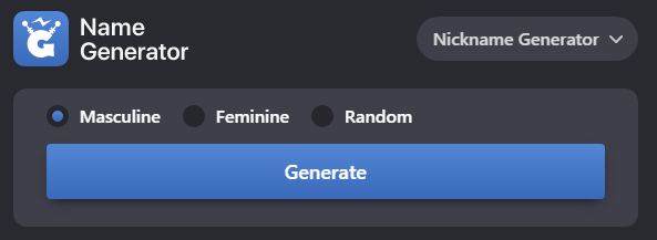 Male username generator