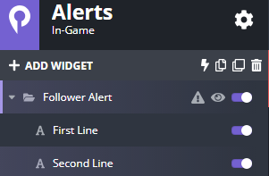 alert settings for player.me