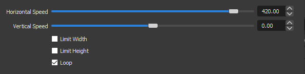 scrolling text box on obs for mac