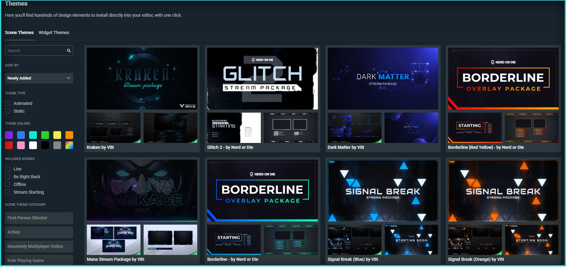 streamlabs obs themes
