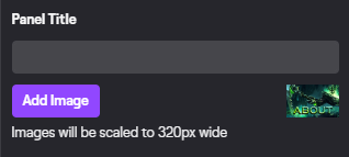 size of twitch panels